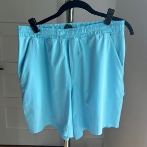 Workout shorts in L light blue Lululemon